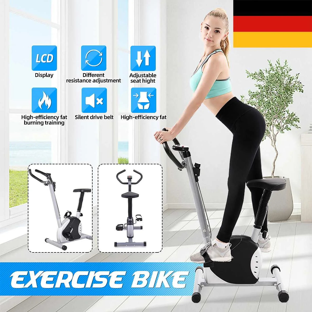 Home Spinning Bicycle Sport Equipment Digital Display Cardio Home Gym Fitness Indoor Spinning Cycling Training Exercise Bike