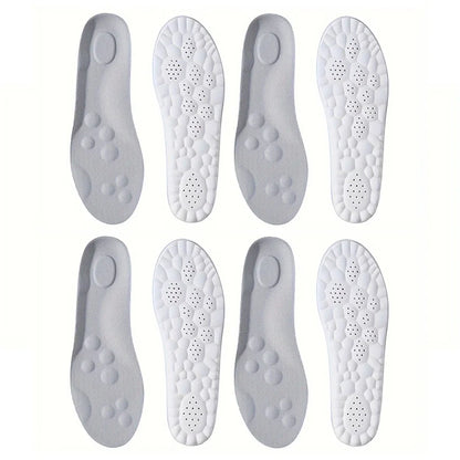 1Pair/2Pairs/4Pairs High Elasticity Latex Sport Insoles Soft Shoe Pads Arch Support Orthotic Insoles Breathable Deodorant Insole
